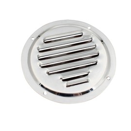 Round Louvered Vent, 316 Stainless Steel Air Vent Grille Ventilator Cover for Yachts, RVs and Fume Cupboards (100mm/4inch)