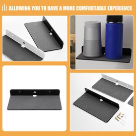 Housoutil Small Floating Shelves Speaker Shelves Small Wall Shelves Speaker Mount for WiFi Mesh Router Toy Display Shelf