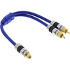 InLine® RCA Y cable, InLine® Premium, golden contacts, 1x RCA