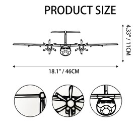 Rajukit Airplane Metal Wall Art,Inspired Metal Wall Decor for Home Office or Pilot Gifts Durable Plane Wall Art for Aviation Enthusiasts