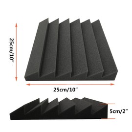 Heavyoff 12 Pack Acoustic Foam Panels Studio Soundproofing Wedges 10"x10"x2" Noise Dampening Sound Insulation for Home Ceiling, White