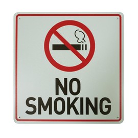 BTHUKO No Smoking Signs for Business No Vaping Sign 12"x12" Aluminum Metal Sign