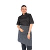Zittro Medio Mandil/Delantal Chef (Negro con blanco, Mediano)