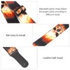 Leather Shoulder Strap Guitar Parts Flame‑Skull‑Pattern Print‑Type Adjustable Length