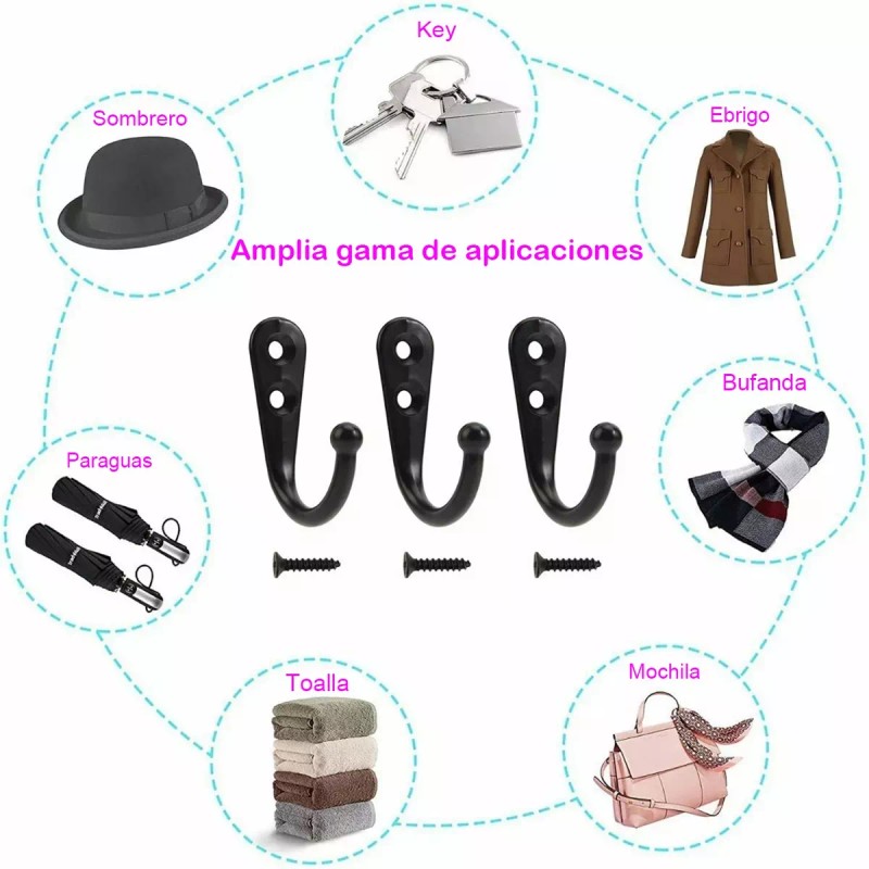 Generic Gancho Perchero Colgador Pared Organizador 50 Pcs