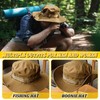 Kugooyi Boonie Hat Bucket Hat Outdoor Wide Brim Beach Sun