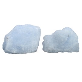 Blue Calcite Raw Crystals Rough Gemstones with Authenticity Card, Velvet Pouch Raw Stones for Tumbling, Cabbing, Polishing, Cutting Natural Healing Crystals for Home Decor, DIY Stones