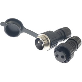 SP13 Aviation Connector BLLNDX 1 Set SD13 2 Pin Male Female Cable Plug Receptacle Circular Waterproof IP68 M13 Female Plug + Circular Male Socket with Cap