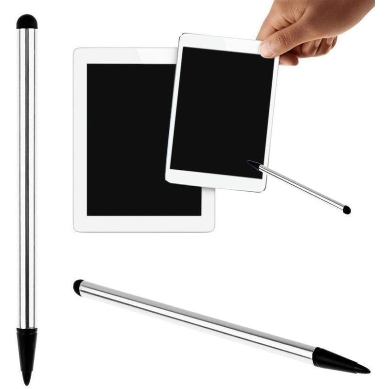 3 Silver Stylus Pens, Universal Fine Point Pencil for Cell