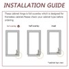 Furniware 2 pcs Soft Close Cabinet Hinges,110° Full Overlay Cupboard