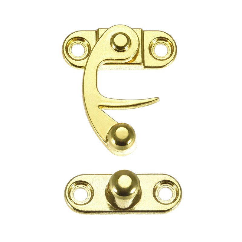 sourcing map Antique Vintage Lock Clasp Left Latch Hook Hasp