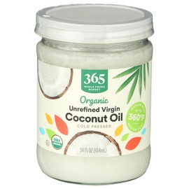 365 by Whole Foods Market, Organic Unrefined Coconut Oil Virgin, 14 Fl Oz