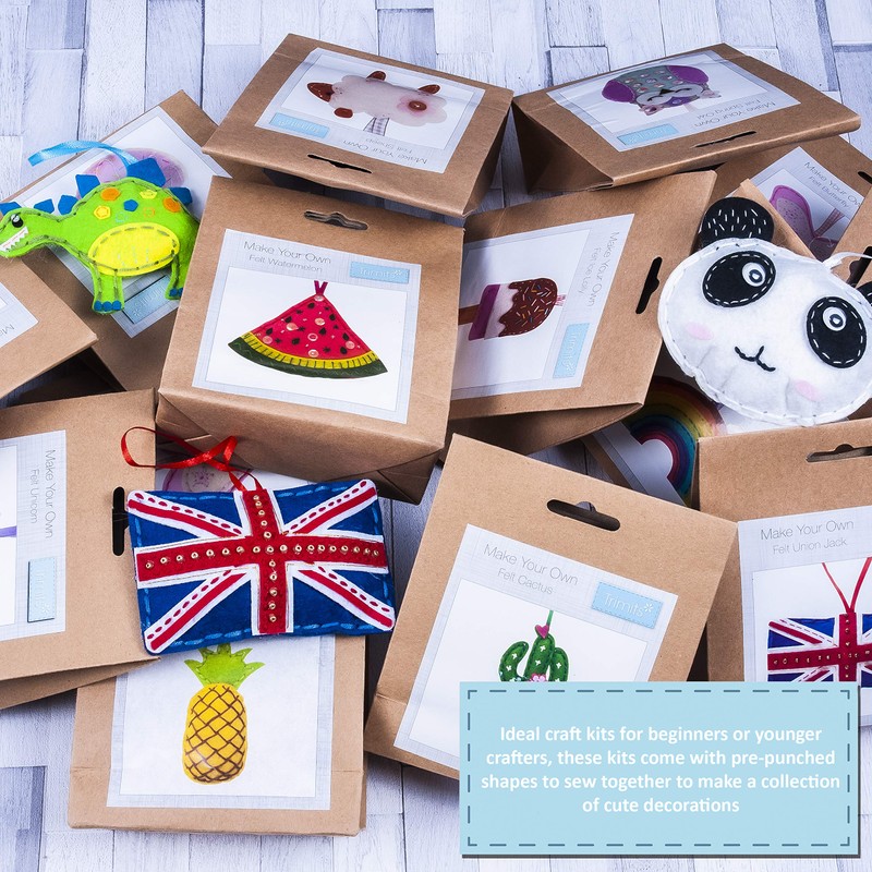 Trimits Felt Decoration Kits, 17 x 9.5cm, Flamingo