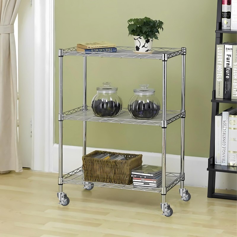 RILIDRI 3-Inch Caster for Wire Shelving Racks, Heavy Duty Scaffolding