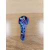 PURPLE HIBISCUS PRINTED KWIKSET KW1/KW10 KEYBLANK