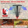 Adjustable Garden Leaf Rake - 58" Heavy Duty Metal Leaves