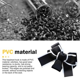 Anyhut 2 PCS Car Purse Hooks - Cute Bow Design Headrest Hooks for Purses, Bags, Groceries - Durable PVC Material, Universal Fit for Most Cars, Space-Saving Organizer (Black)