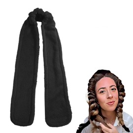 NHQZ Lockenband über Nacht Ohne Hitze, Neu Heatless Curls Band, Hitzefreier Kockenwickler Rutschfest, Haarband Locken über Nacht, Overnight Blowout Curls Styling Wave, locken ohne hitze（Schwarz）