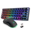 CHONCHOW 60% Wireless Gaming Keyboard and Mouse Combo,LED Backlit Rechargeable