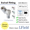 I.Field Air Swivel Fitting 360 Degree Rotating Dual-Axis NPT 1/4″