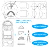 Vicloon Geometric Ruler, Multifunctional Geometric Ruler, Transparent Mathematics Drawing Ruler,