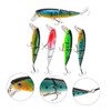 SUPVOX 5pcs Three-Section Hard Fishing Lures for Freshwater and Saltwater