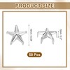 sourcing map 50Pcs Metal Star Studs Claw, 10mm 5-Claw Punk