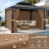 10x12 Gazebo Curtains, 4-Panels Gazebo Replacement Curtains with Zipper &