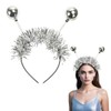 Sprinlot Alien Headband Carnival, Silver Alien Sensor, Headband Silver with