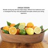 Wooden Serving Tray Easy Cleaning Boat Shape Wooden Food Plate
