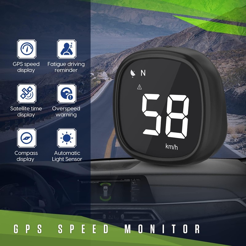 Digital GPS Speedometer, M30 Digital Inclinometer Car Offroad with Speed
