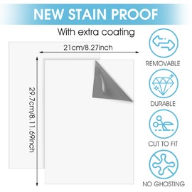 COMNICO 2 Pack Dry Erase Board Sticker Whiteboard Paper 11.7" × 8.3" Self Adhesive Dry Erase Marker White Board Stick On Wall for Kids Office Home Desk Refrigerator Door Classroom Reusable Blank Sheet