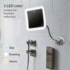 Fancii 10x Flexible Magnifying Mirror with 3 LED Light Settings,