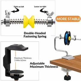 THKFISH Fishing Line Spooler Fishing Line Winder Spooler Fishing Accessories Adjustable Stable Portable Fishing Line Spooler with Clamp B-Short Line Spooler