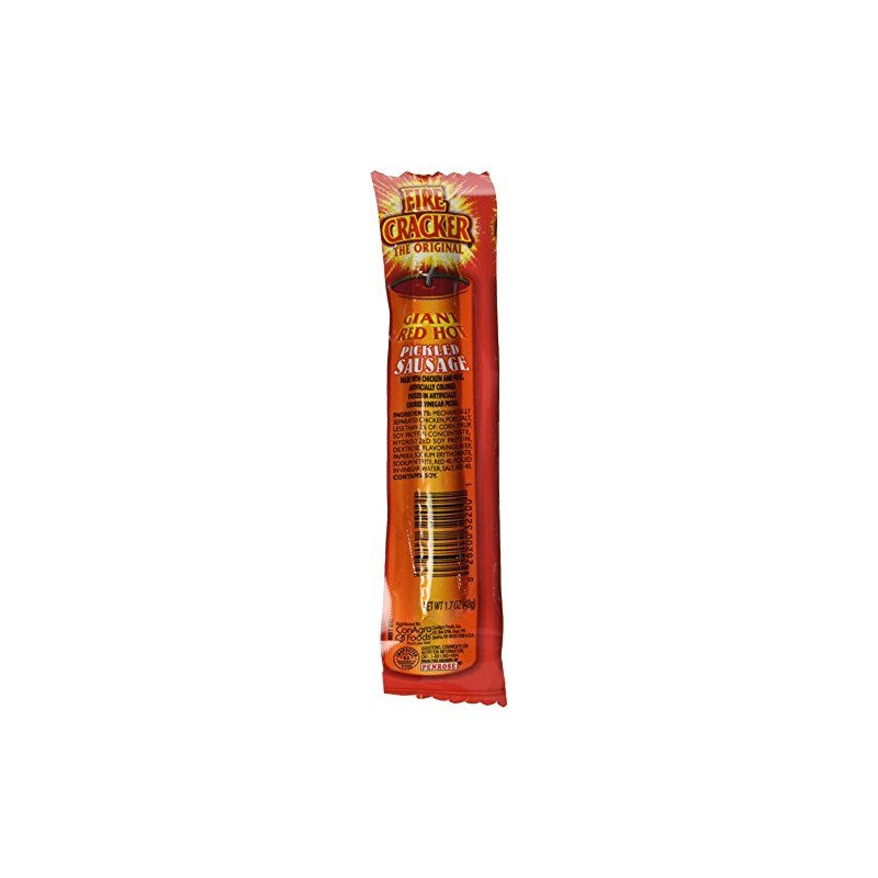 PENROSE FIRE CRACKER GIANT RED HOT SAUSAGE, 15 Count (Pack
