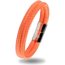 Galeara Noa Sailing Rope Bracelet Braided Nautical with Magnetic Closure Rope Bracelets Maritime Surfer Bracelet, Fabric