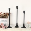 NowDoWin Iron Taper Candle Holder Set of 3, Tall Black