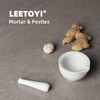 LEETOYI Porcelain Mortar and Pestle, Ceramic Herb Grinder Pill Crusher