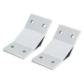 QUARKZMAN 2pcs 135 Degree Angle Aluminium Profile Corner Brackets Corner Bracket Connection Connector for 3060 Series (Silver White)