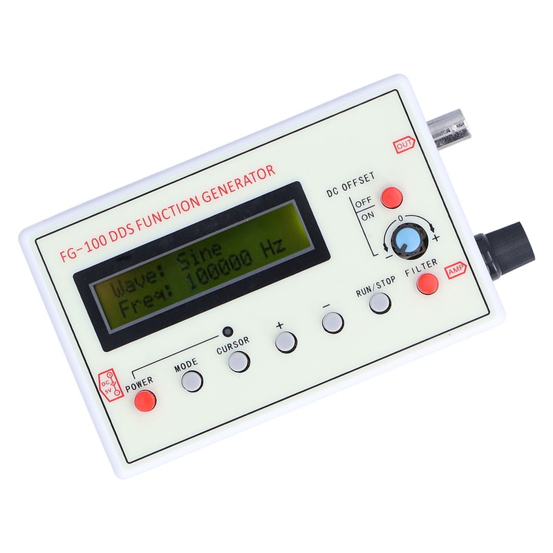 DDS Functional Signal Generator Sine/Square/Sawtooth Triangle Wave FG‑100 1HZ‑500KHZ DC