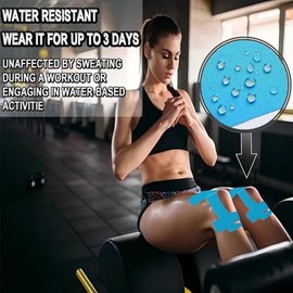Pack of 8 Kinesiotapes Knee Pre-Cut Kinesiology Tape Sport Knee, Precut Tape Knee, Waterproof & Elastic Physio Tape for Knee Pain