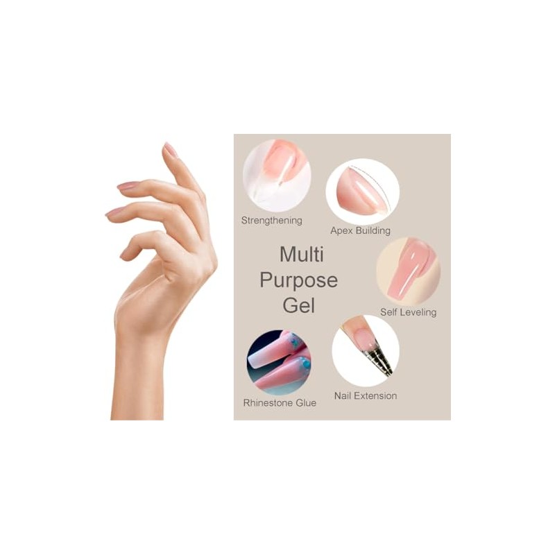Drewbox Builder Gel for Nails, Soak Off LED/UV Nail Extension