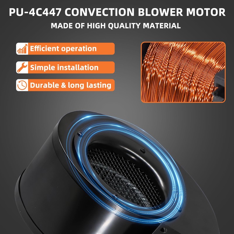 Hiorucet PU-4C447 Convection Blower Motor Replacement for Englander & England