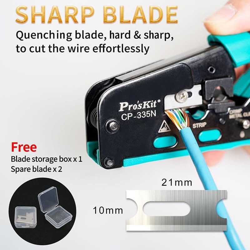 Pro'sKit Tool solutions CP-335N CAT.5/6/7 Modular Plug crimping Tool Parallel