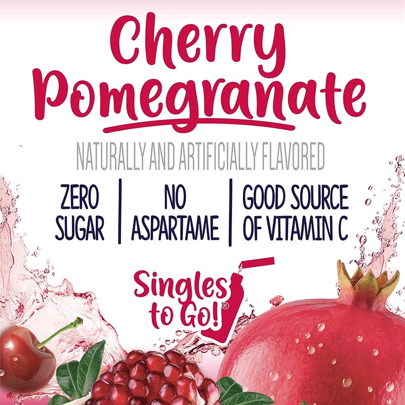 Welch's Singles To Go Drink Mix Cherry Promegranate, 6 Boxes