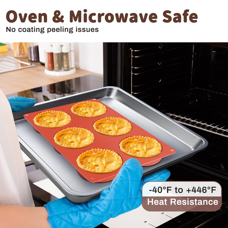 Ocmoiy 4 Inch Silicone Egg Molds for Baking/Jumbo Muffin Top