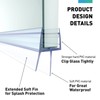 FCSOTSPS Shower Door Bottom Seal,2 PCS 3/8" X 36" Shower