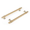 Haliwu 10 Pack Gold Cabinet Handles, Brushed Brass Cabinet Pulls