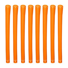 Tobiemon TPR Golf Grips, Golf Grips, No Backline, Set of 8 (Orange)