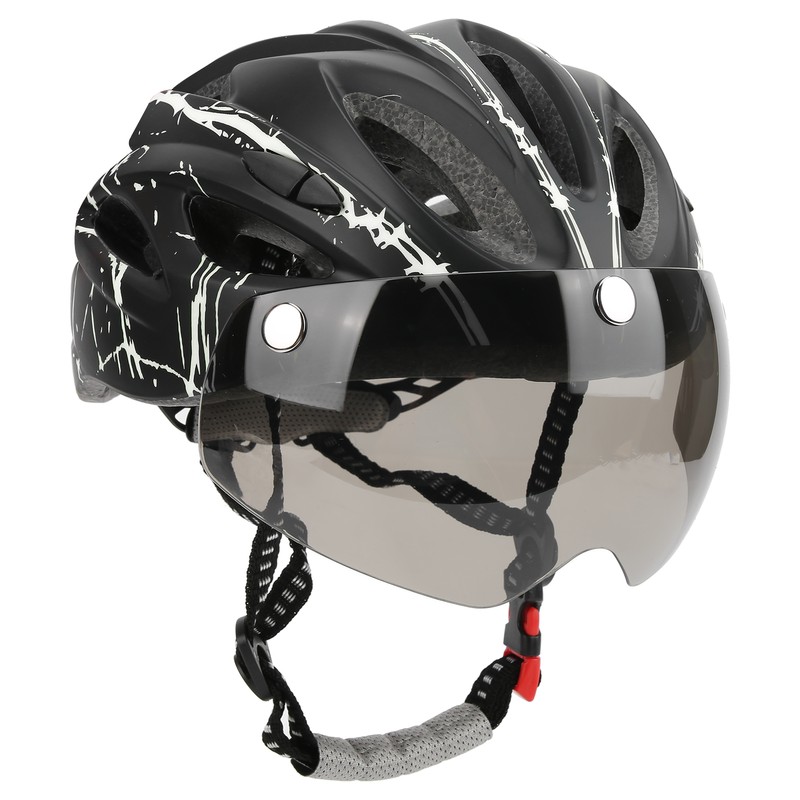 Magnetic Suction Protective Helmet with Goggles/Light for Mountain Bike Road